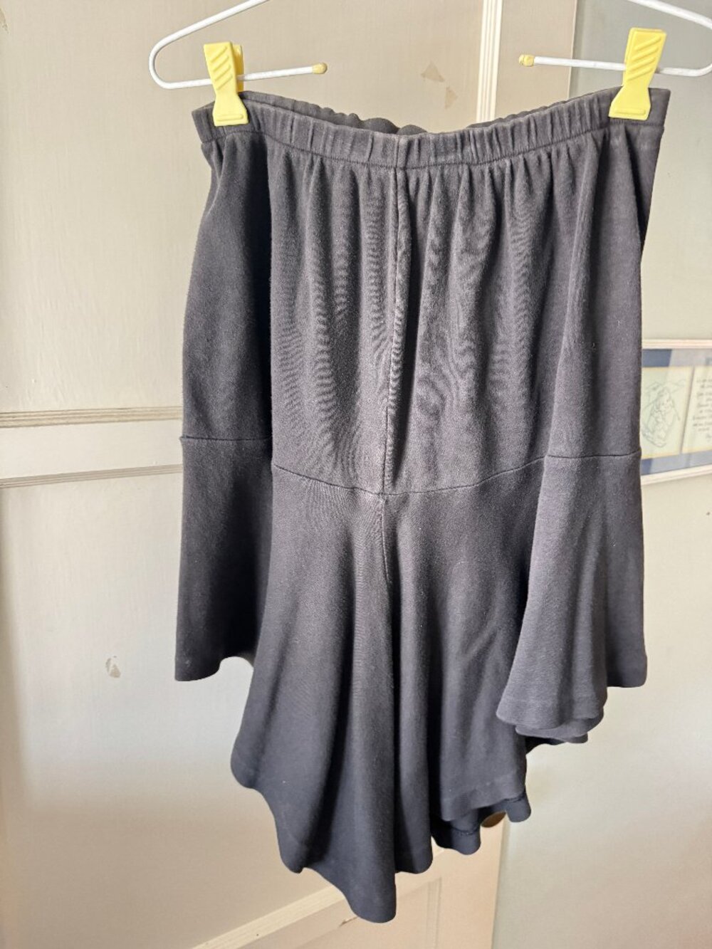 Black Cotton High-Low Skirt size medium